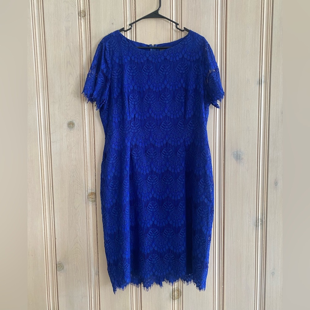 Preston & York Royal Blue Lace Midi Dress